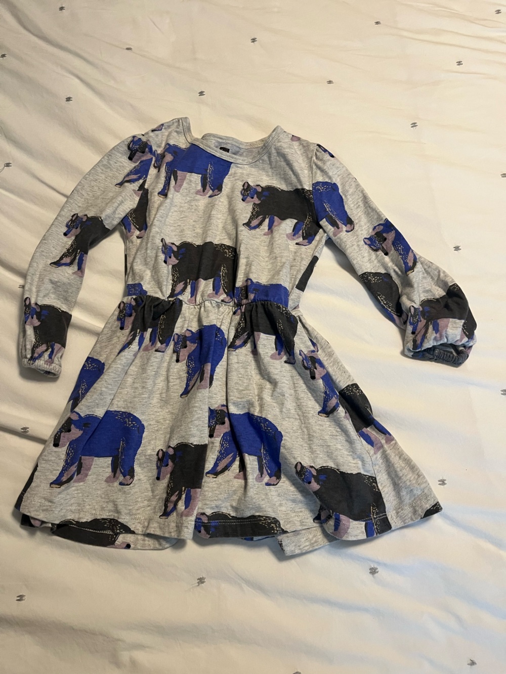 Super soft 100 percent cotton Tea collection bear dress